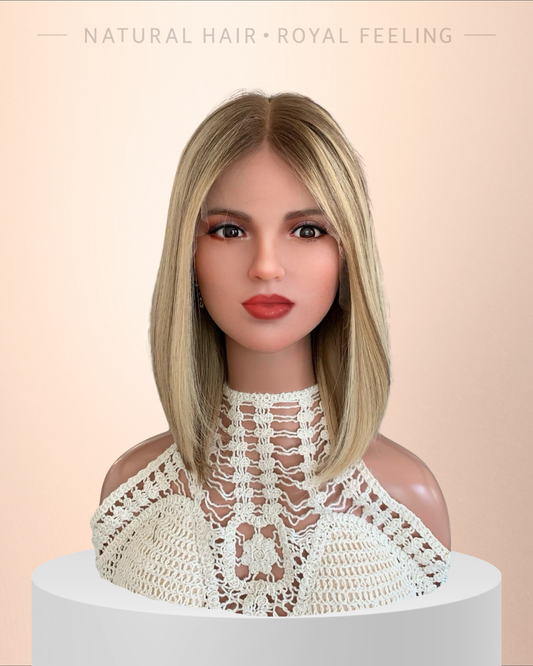 במלאי! דגם 013 - קצרה, בלונד זהב עם שורש כהה