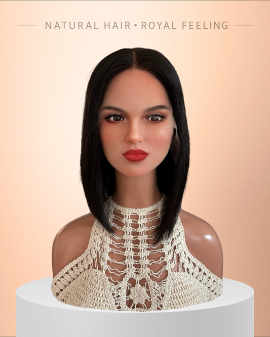 דגם 012 קצרה, שחור טבעי 100% בתולי