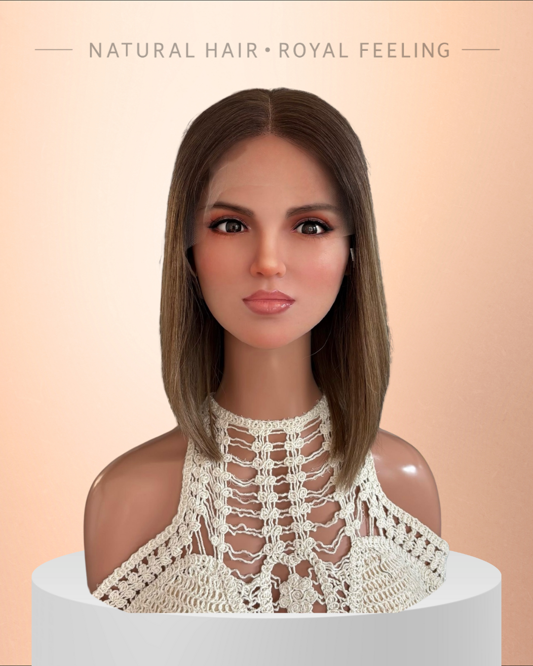 במלאי! דגם 011 קצרה, חום בהיר עם גוונים בז