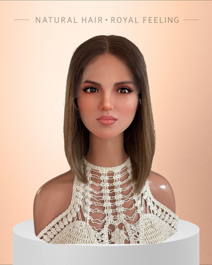 במלאי! דגם 011 קצרה, חום בהיר עם גוונים בז