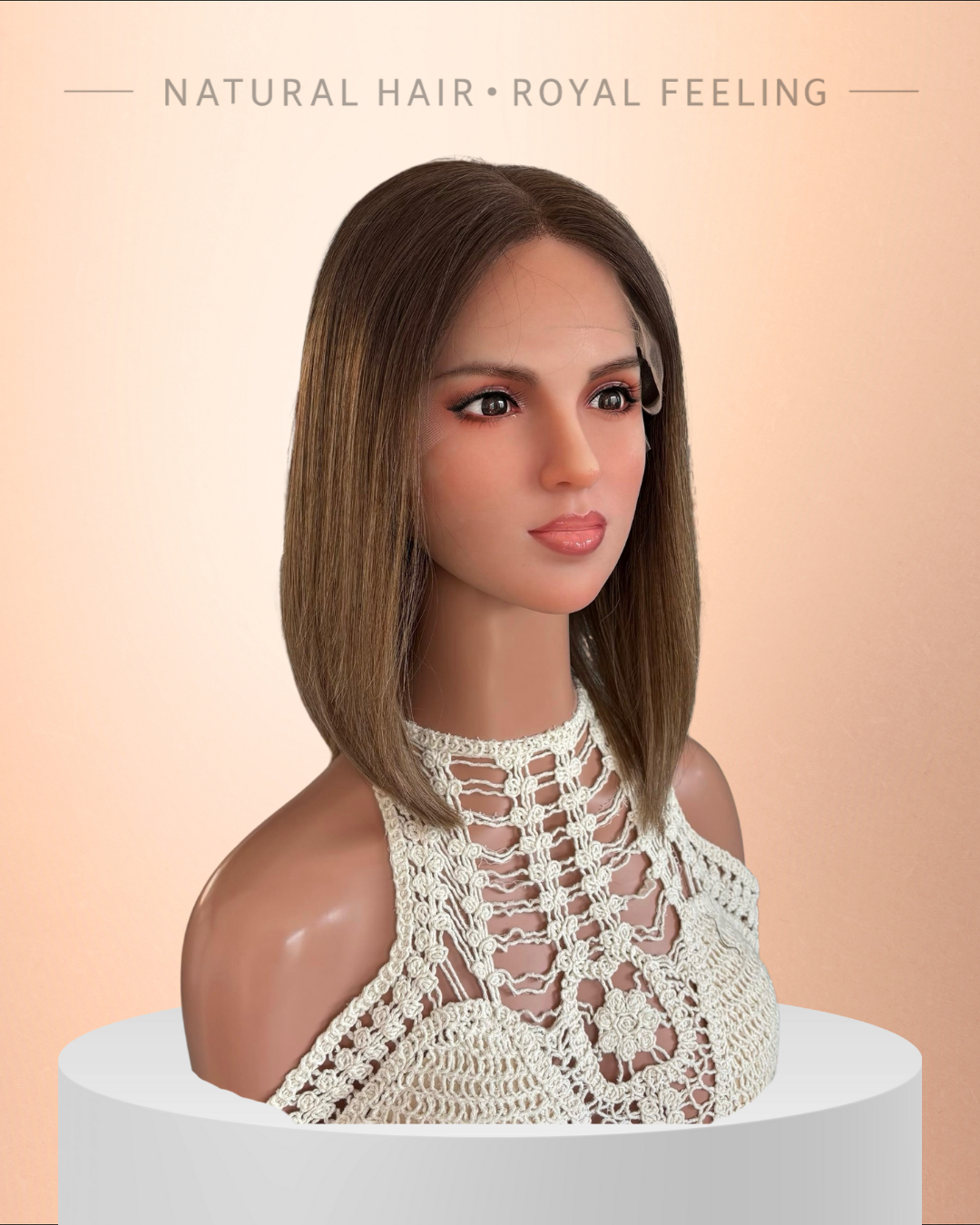 במלאי! דגם 011 קצרה, חום בהיר עם גוונים בז