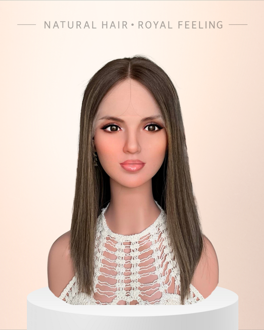 פאת לייס קצרה, גוון חום בהיר עם גוונים